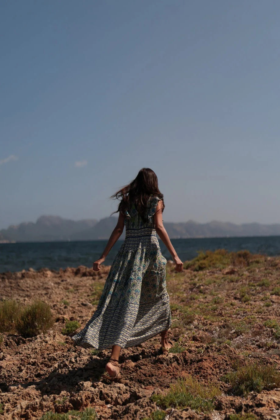 Vestido Largo Estampado Boho