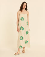Vestido de Tirantes con Estampado Palmeras