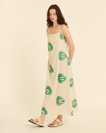 Vestido de Tirantes con Estampado Palmeras