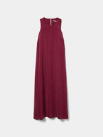 Vestido Midi Fluido con Escote Redondo