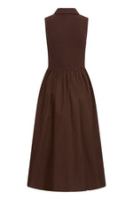 Vestido Polo Combinado Marrón Chocolate