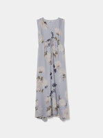 Vestido Flores Midi con Ajuste en la Cintura