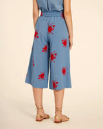 Culotte con Bordados Cangrejos Azul