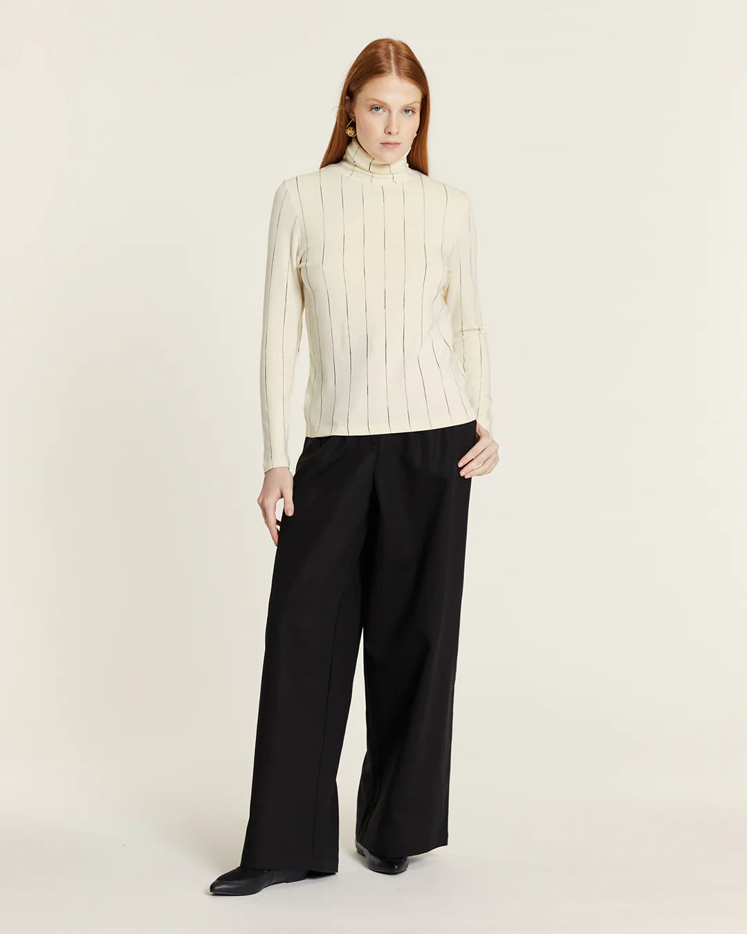 Top Cuello Alto Microrayas