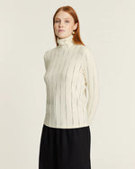 Top Cuello Alto Microrayas