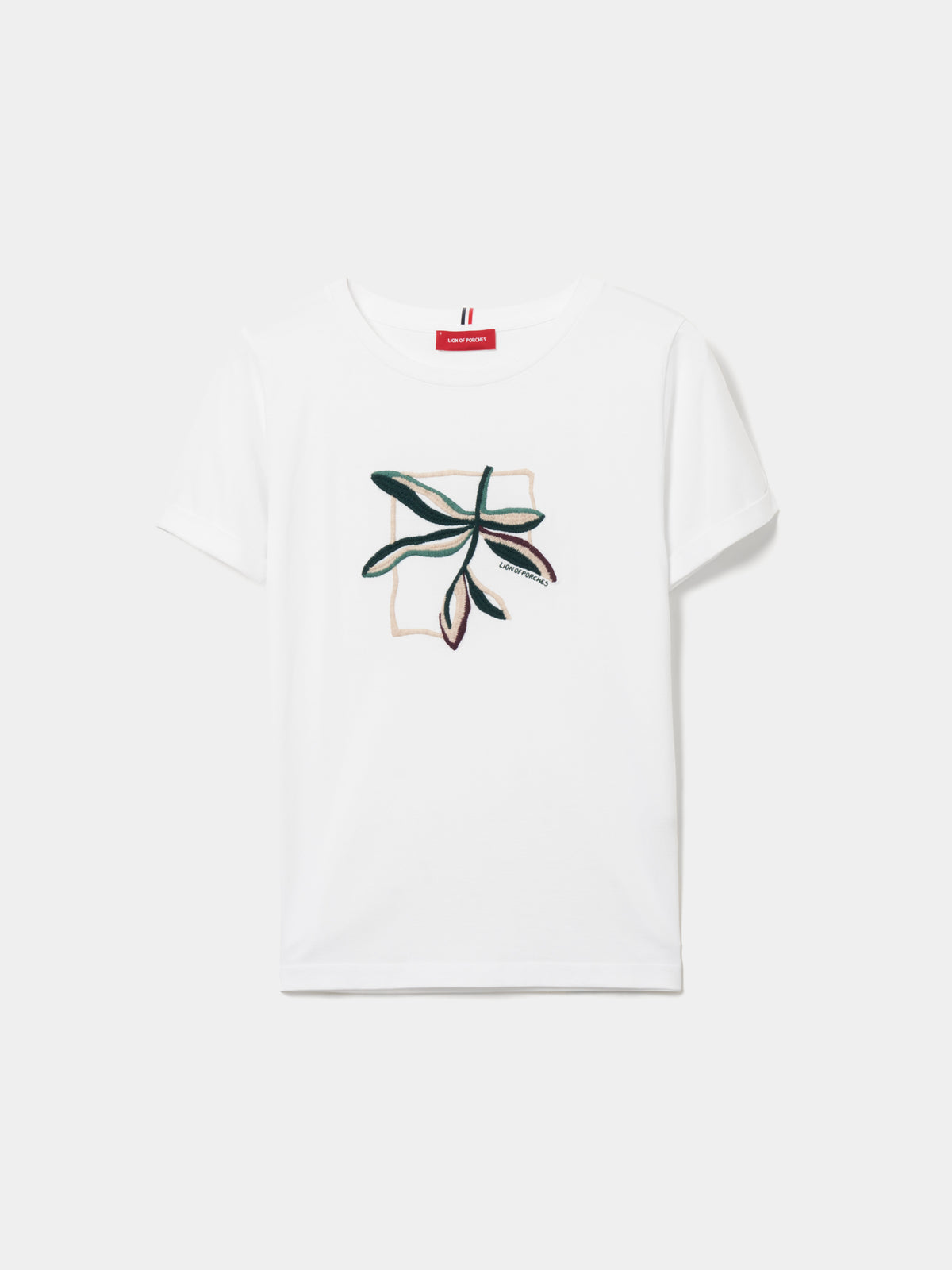 Camiseta Algodón con Bordado
