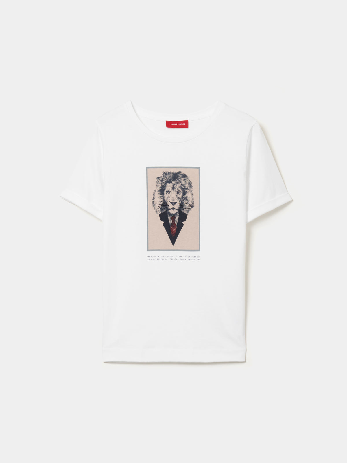 Camiseta con Estampado de León