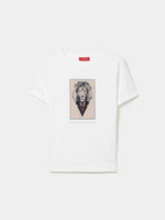 Camiseta con Estampado de León