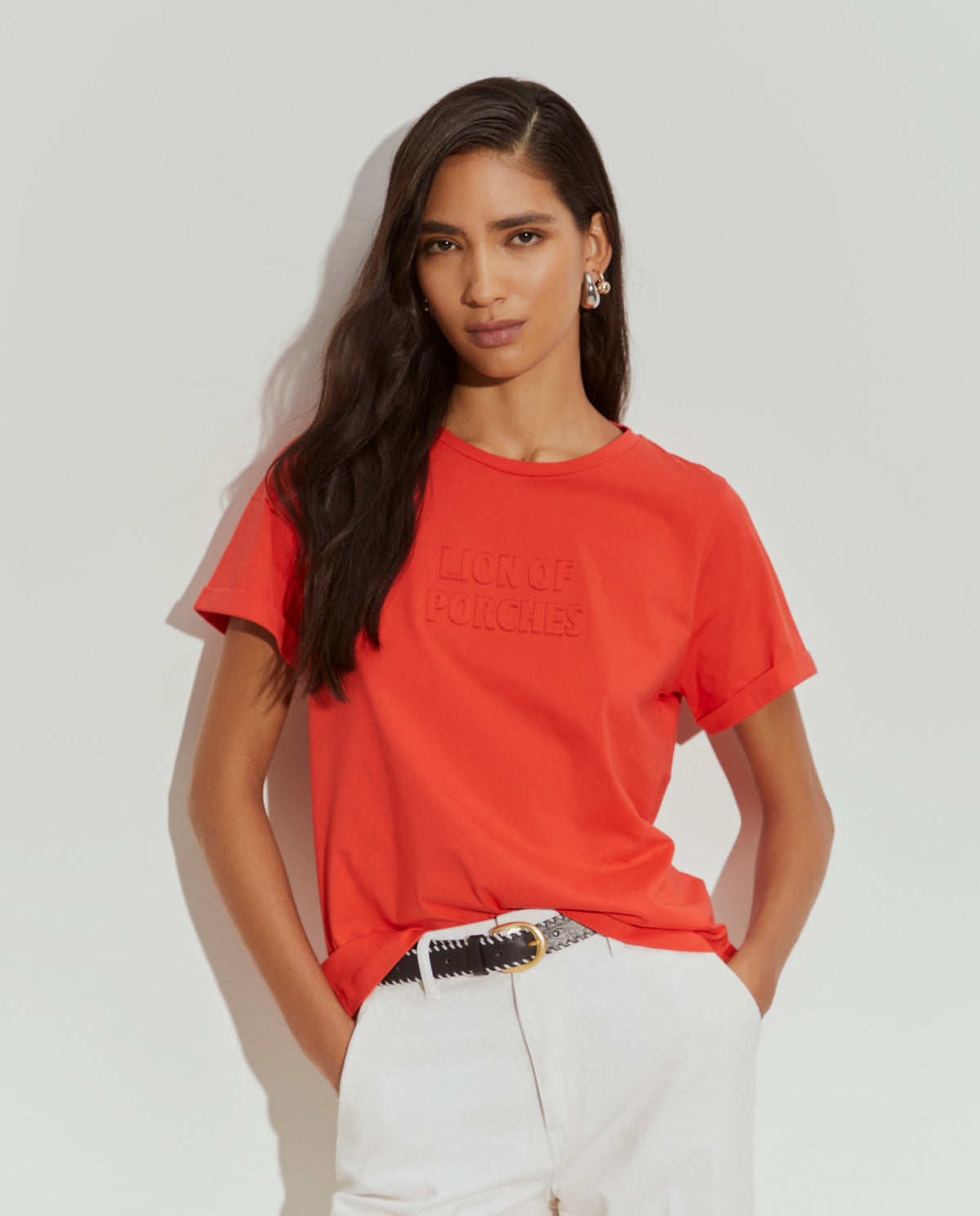 Camiseta Algodón Roja | Lion of Porches