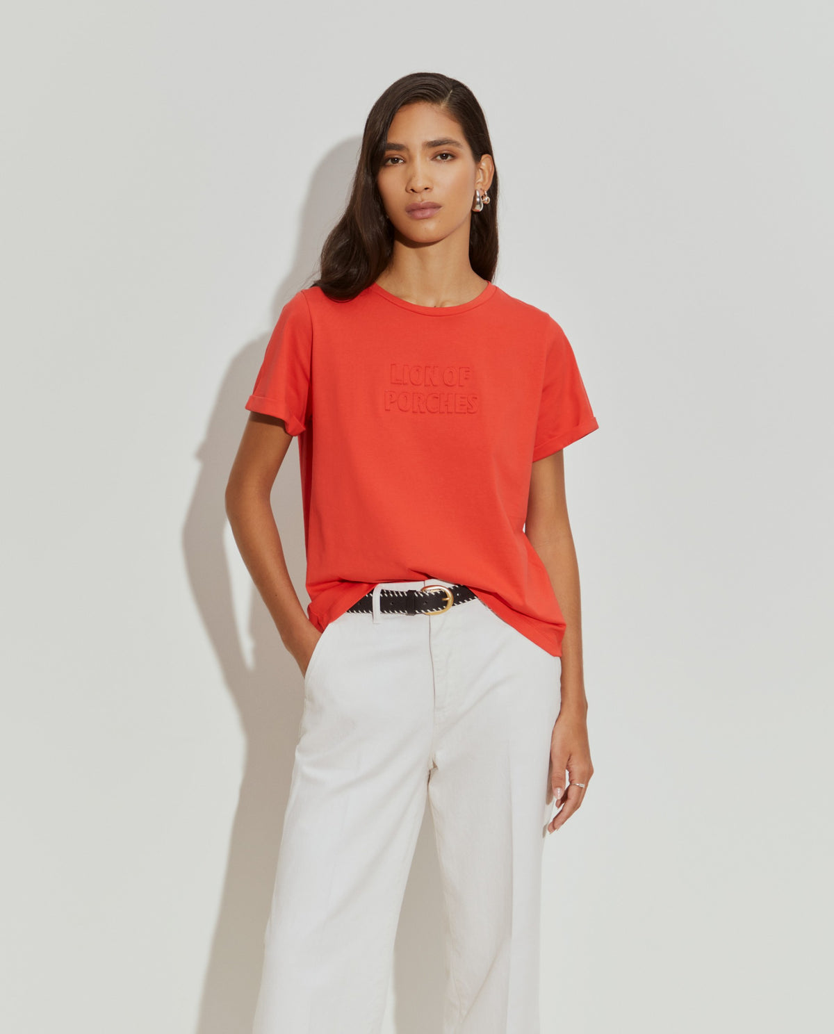 Camiseta Algodón Roja | Lion of Porches