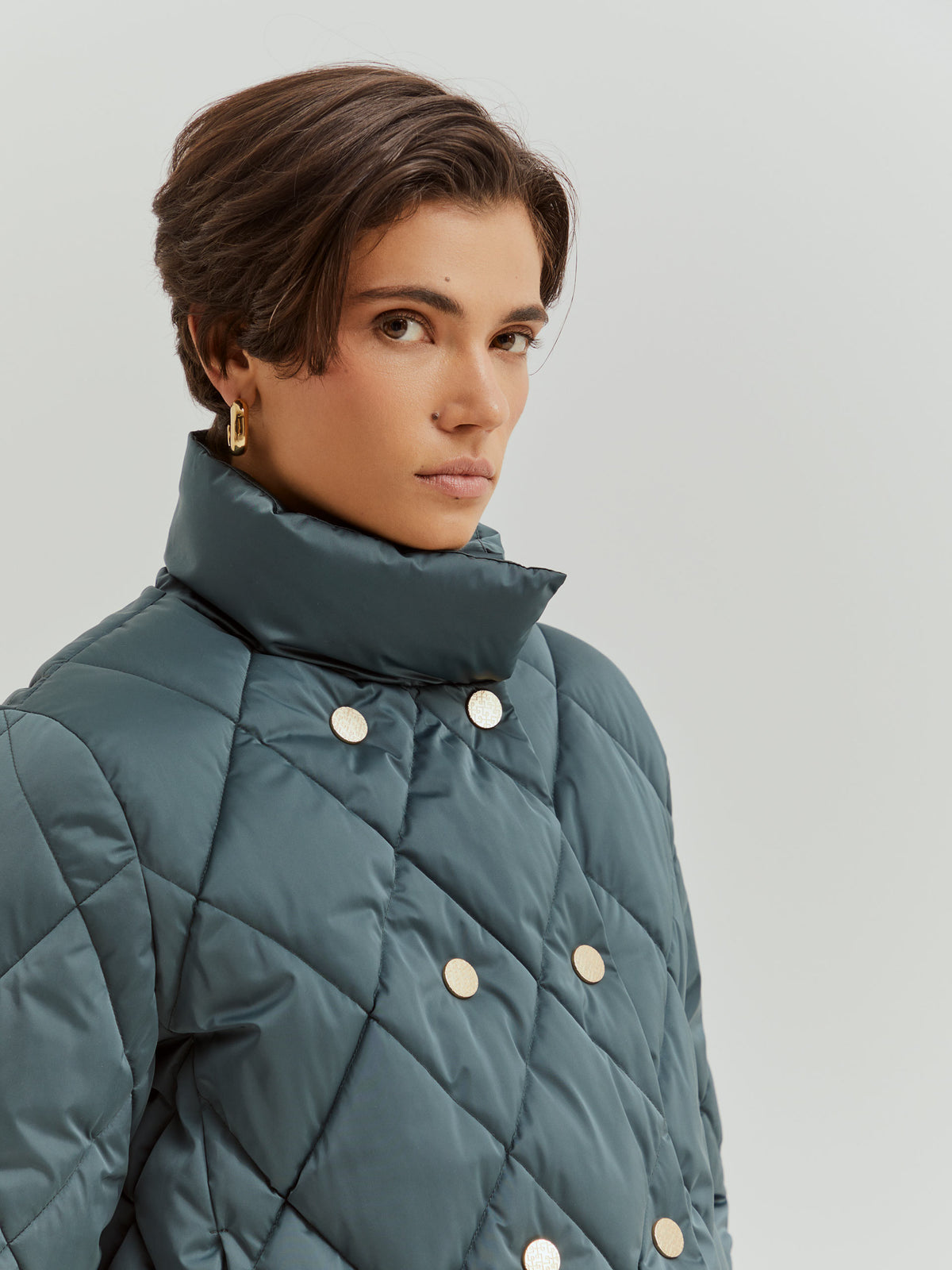 Chaqueta Acolchada Cruzada