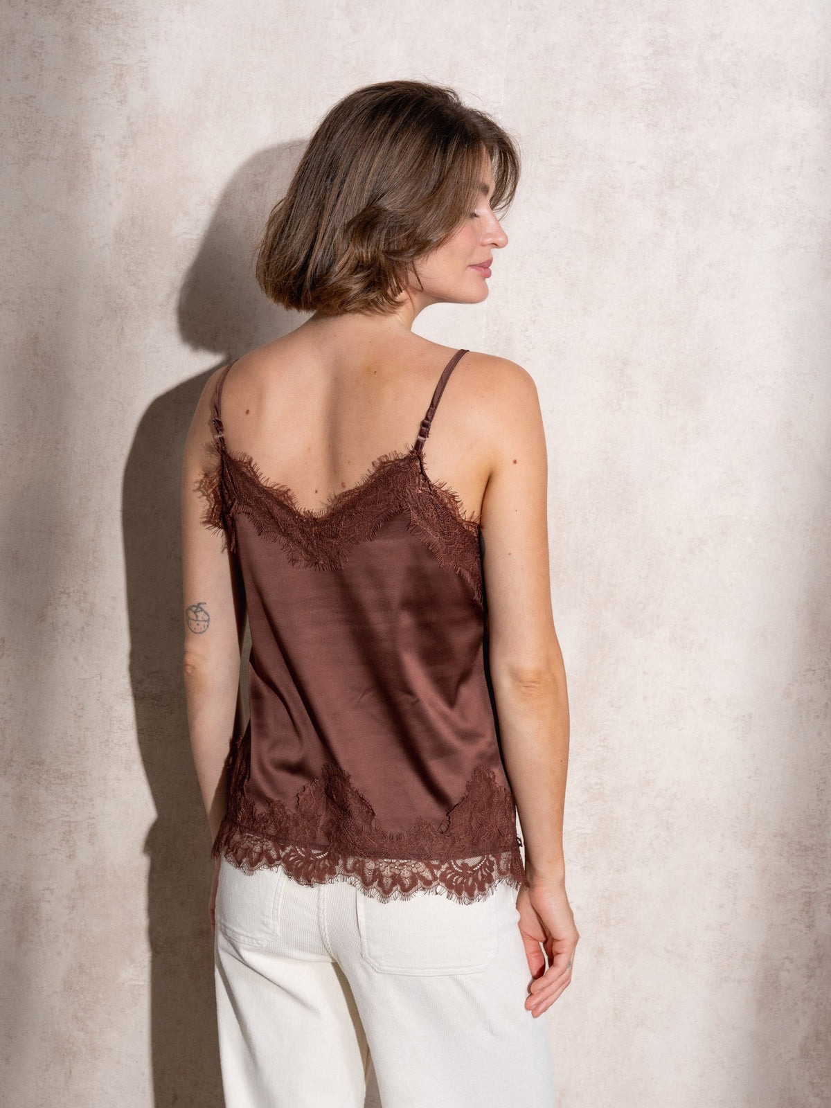 Top Satén con Encaje