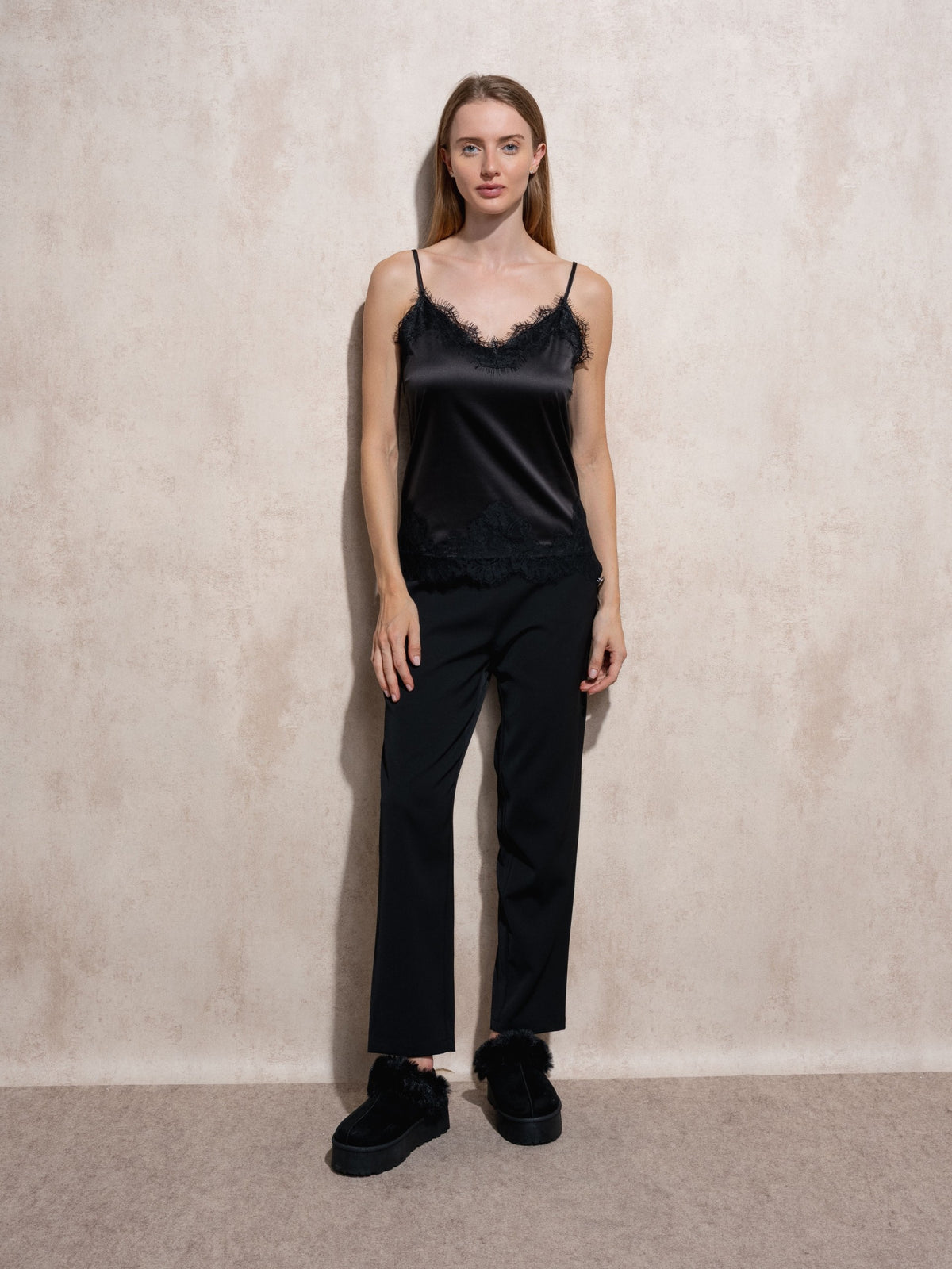 Top Satén con Encaje