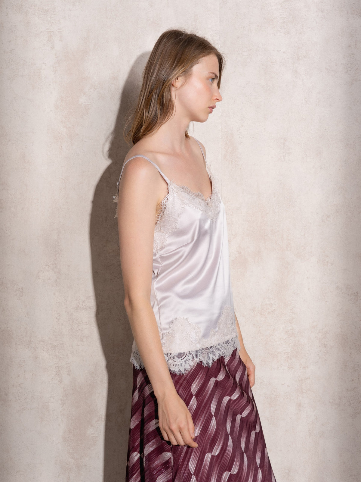 Top Satén con Encaje