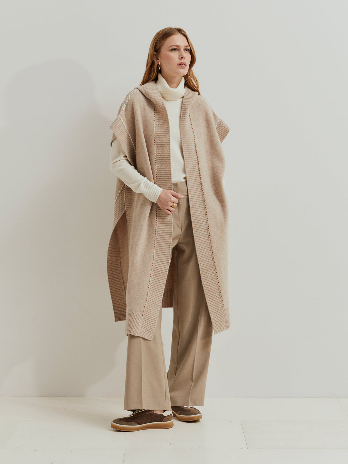 Abrigo Largo de Punto Lana