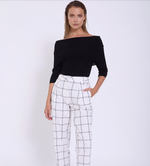 Pantalón Lino Cuadros Bicolor