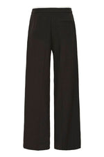 Pantalón negro con cintura bicolor y corte elegante