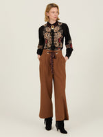 Camisa Bordada Negra