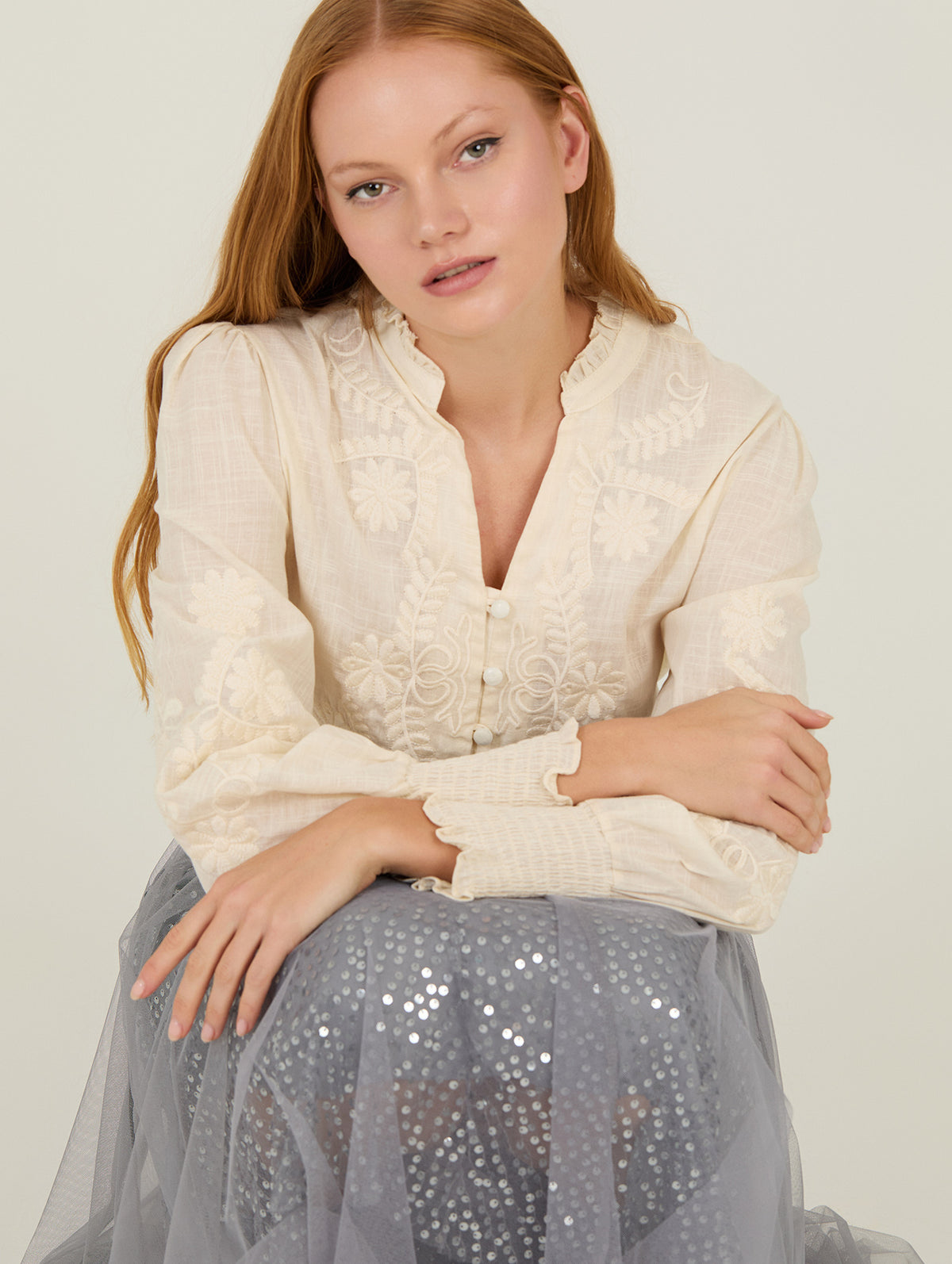 Blusa con Bordado a tono