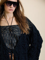 CARDIGAN DE PUNTO EFECTO FRUNCIDO