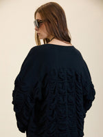 CARDIGAN DE PUNTO EFECTO FRUNCIDO