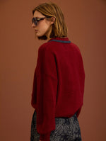 CARDIGAN PUNTO CON VIVO TRENZADO