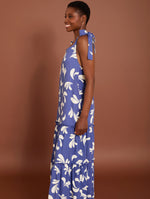Vestido Largo Estampado Gotas