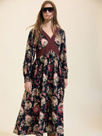 VESTIDO LARGO CON ESTAMPADO FLORAL