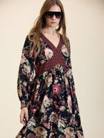 VESTIDO LARGO CON ESTAMPADO FLORAL