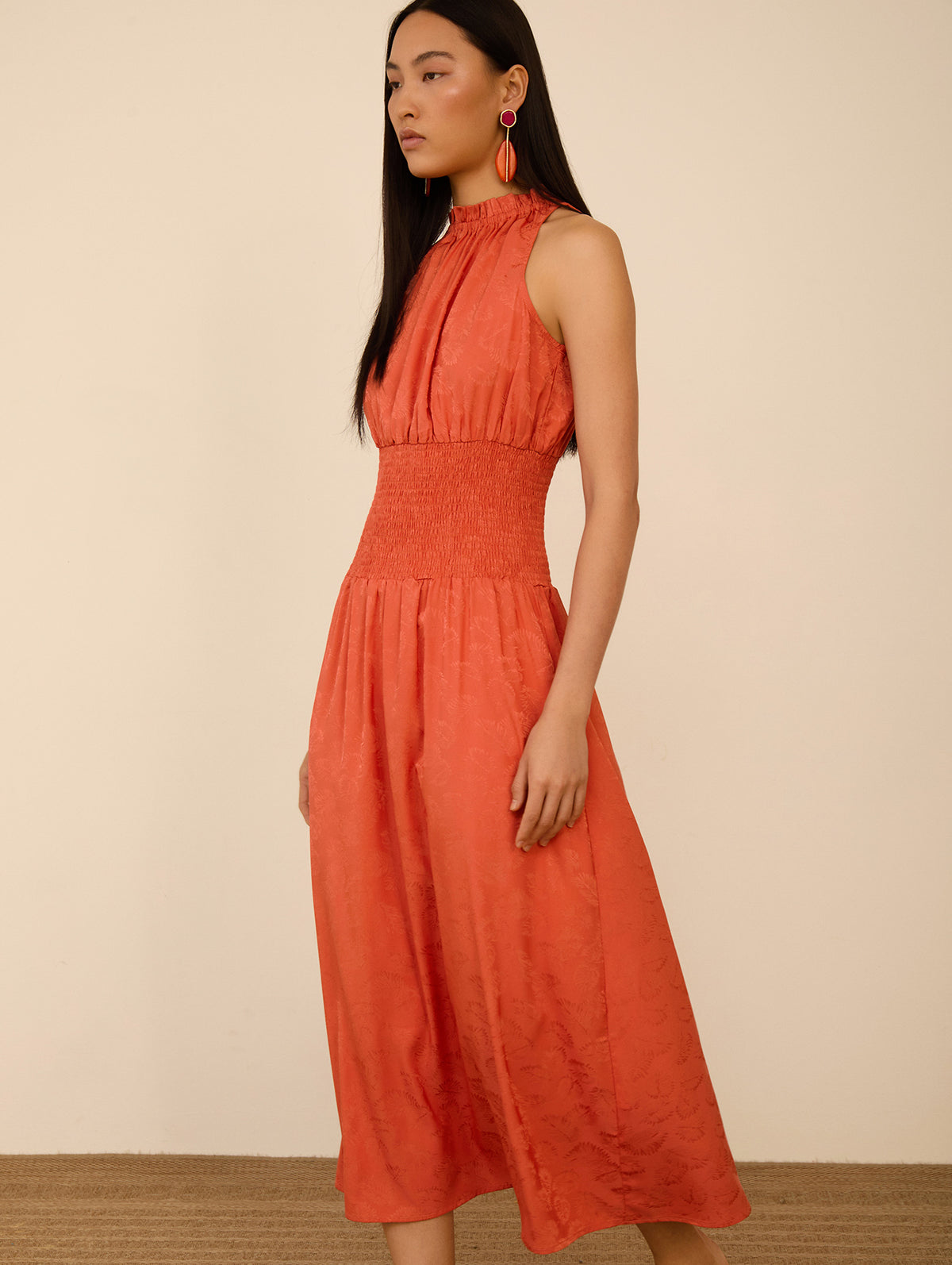 Vestido Largo Tejido Jaquard