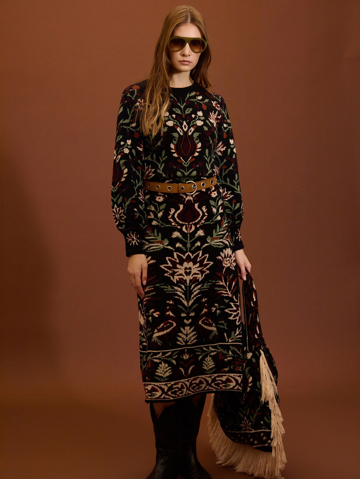JERSEY PUNTO CON JACQUARD FLORAL