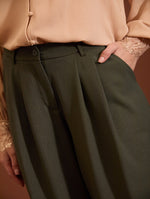 PANTALON PLAZZO PLISADO CON LUREX
