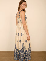 Vestido Largo Estampado con Tirantes