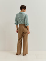 Pantalón Wide Leg Oversize en Mezcla de Algodón y Lyocell Los pantalones de pierna ancha con corte oversize