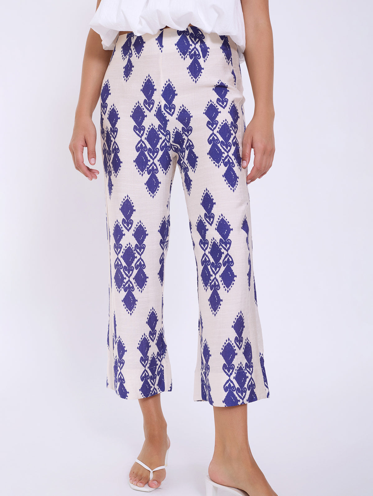 Pantalón con Estampado Ikat