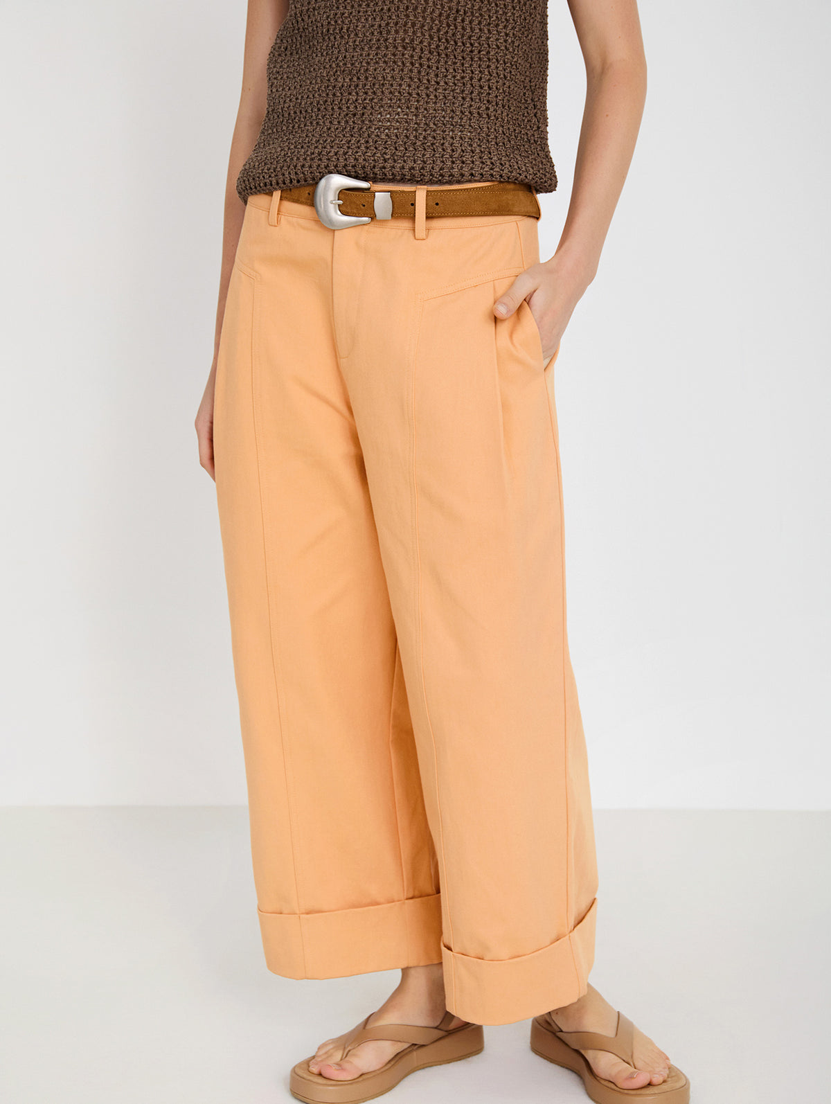 Pantalón Denim Recto Algodón