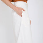Pantalón Recto Algodón Blanco