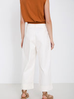 Pantalón Recto Algodón Blanco