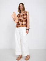 Blusa sin Mangas Tie-dye con Escote Pico