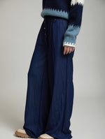 PANTALON DENIM FLUIDO CON CINTURON