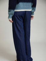 PANTALON DENIM FLUIDO CON CINTURON