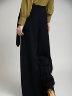 PANTALON PALAZZO CON DETALLE EN LA CINTURA