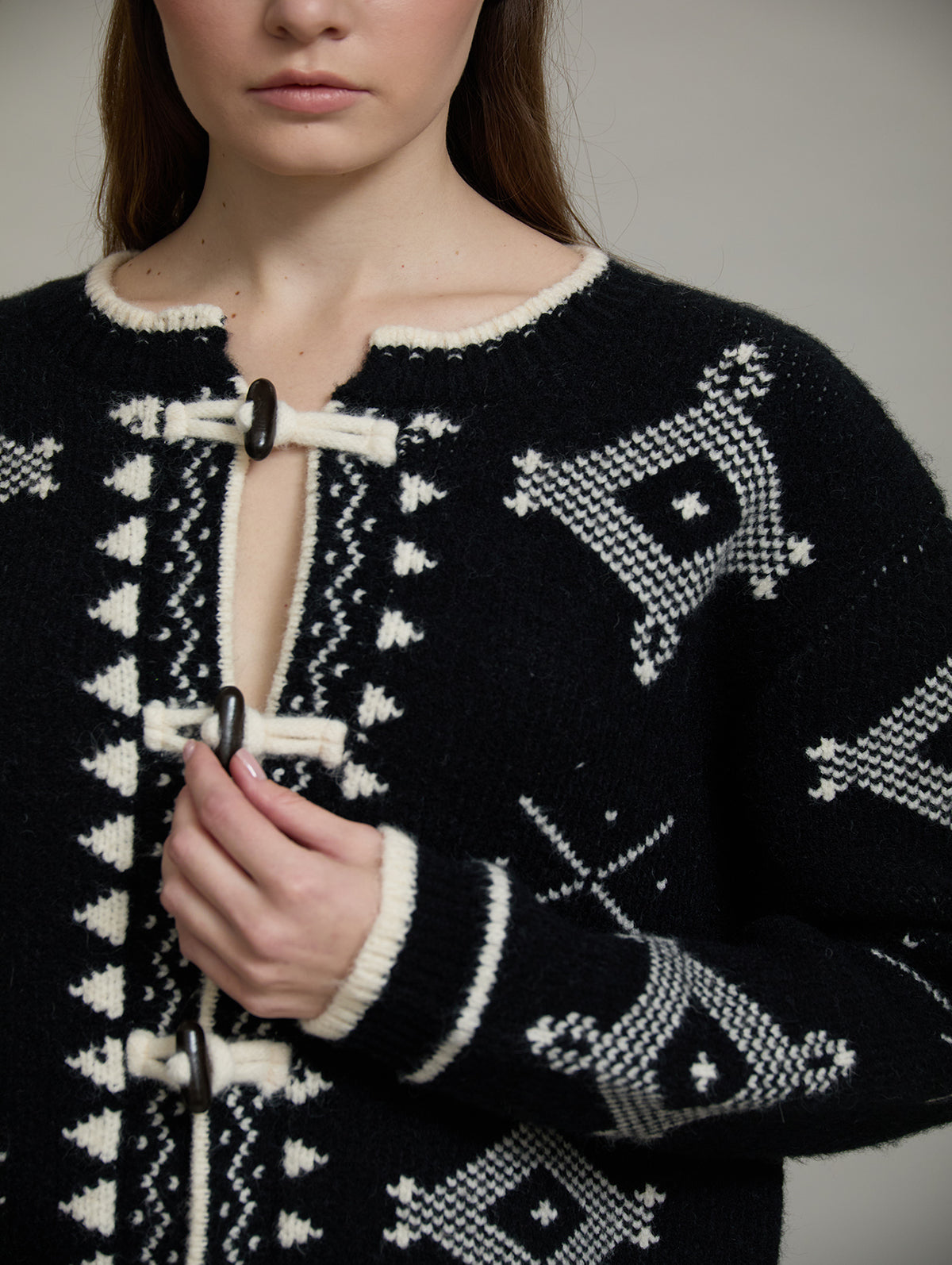 CHAQUETA PUNTO INSPIRACION NORDICA