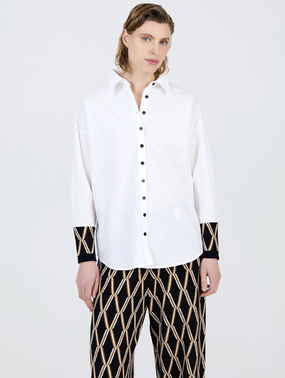 Camisa Popelín Jacquard