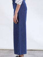 Pantalón Palazzo Denim Textura Jacquard