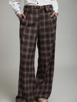 PANTALON FLUIDO CUADROS CON FAJIN EN CINTURA