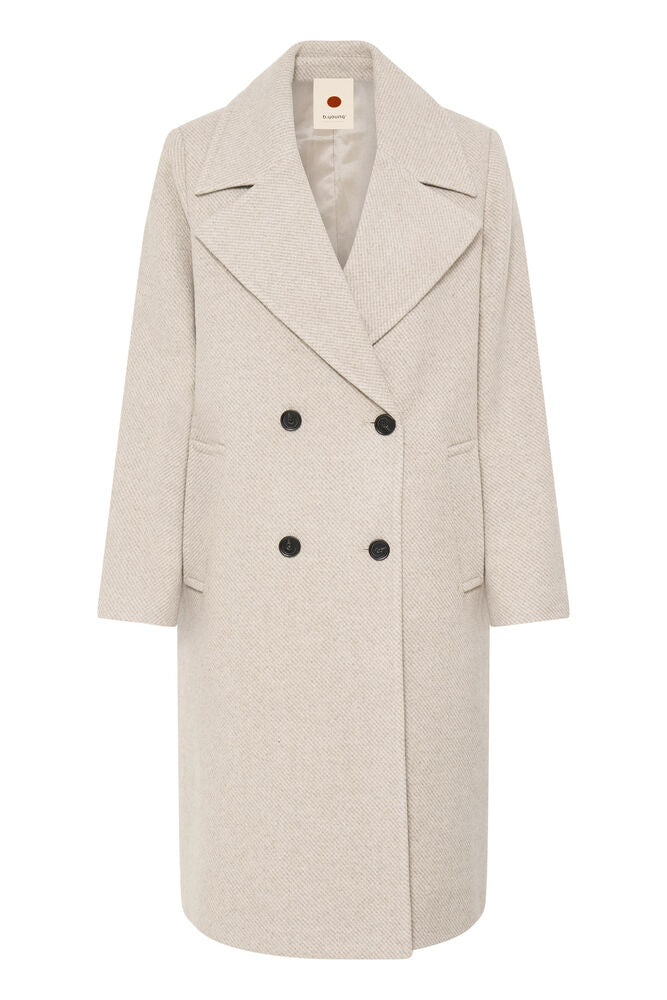 ABRIGO BEIGE DE CORTE REGULAR