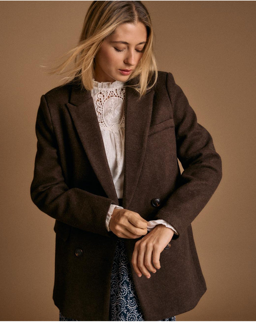 Abrigo Paño Marrón Amaia