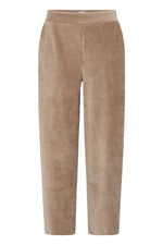 PANTALON PANA BEIGE CON CINTURA ELASTICA