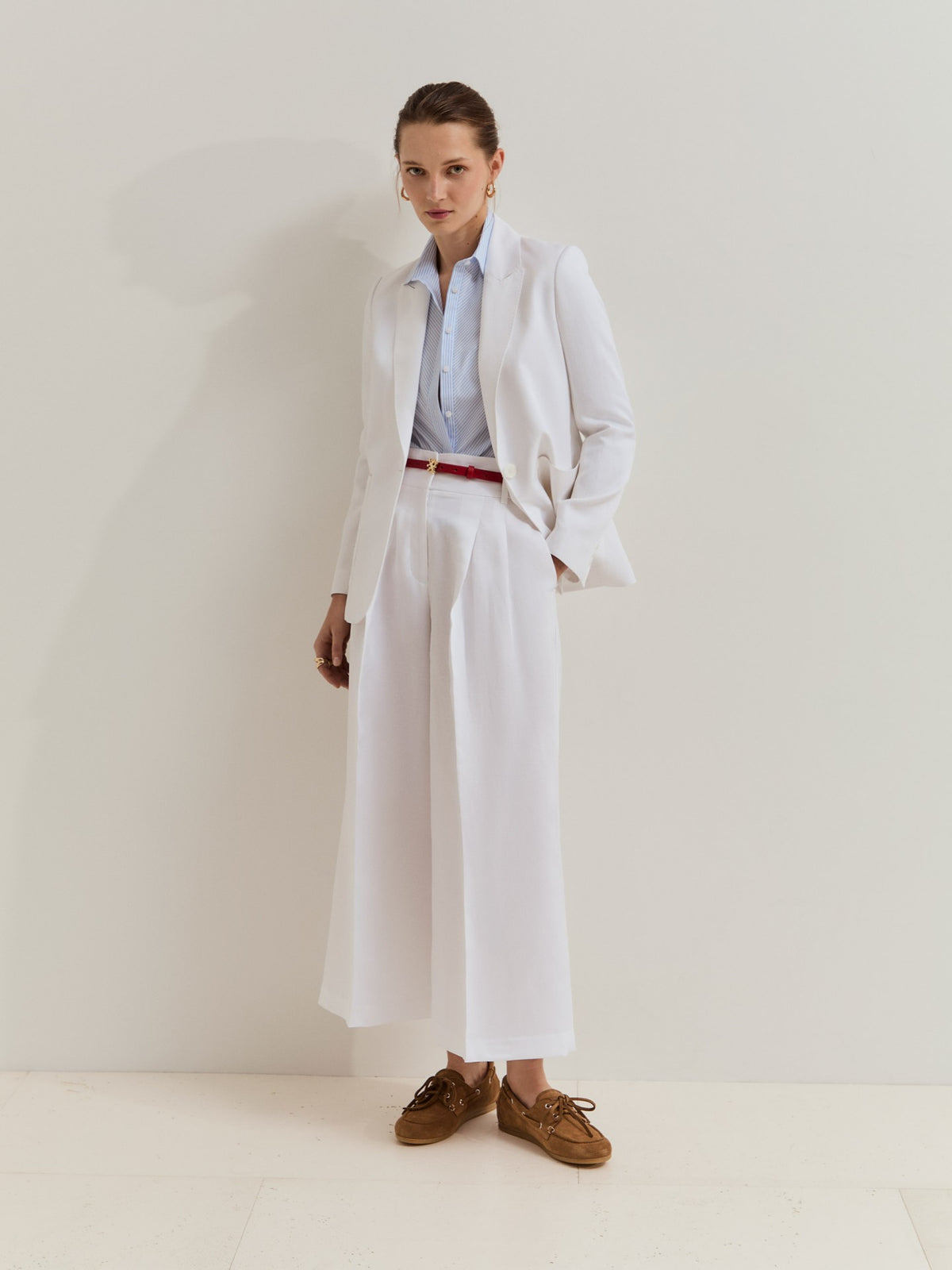Blazer de Lino Blanca